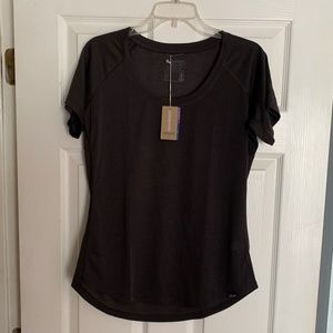 NWT Womens Patagonia Capiline Cool Trail T-Shirt Top Ink Black Medium